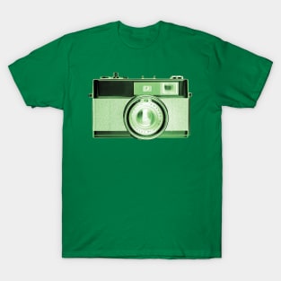 Green - Vintage 1960s Rangefinder Camera T-Shirt